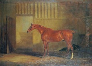A Chestnut Hunter In A Stable by John E. Ferneley