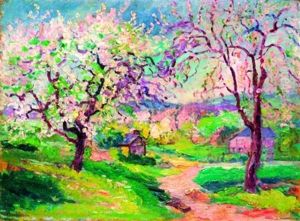 Les Arbres En Fleurs by Julien Hippolyte Feron