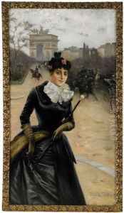 Elegant Dam Vid Triumfbagen by William Feron