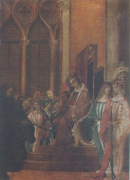 A Monarch Receiving A Deputation Of Franciscan Friars - view 1