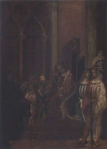 A King Receiving Monks