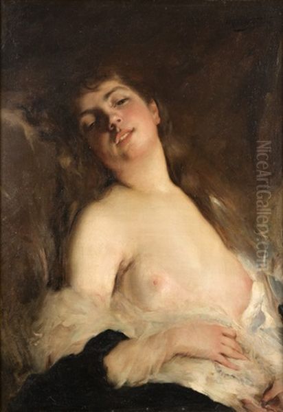 Portrait Of A Partially Nude Woman - view 1