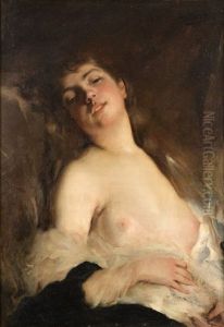 Portrait Of A Partially Nude Woman