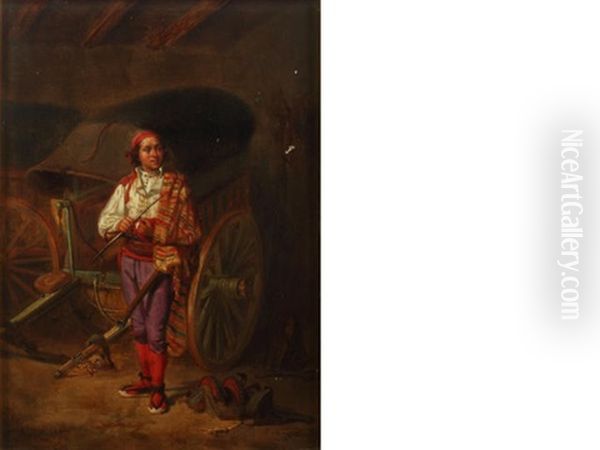 A Man Standing Before A Carriage - view 1