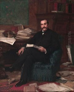 Caballero En Su Despacho by Bernardo Ferrandiz Y Badenes
