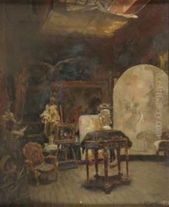 Estudio Del Pintor by Alejandro Ferrant Y Fischermans