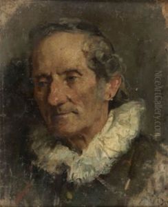 Retrato De Hombre Con Gola by Alejandro Ferrant Y Fischermans