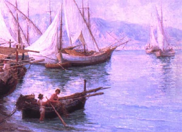 Fishermen Off The Southern Italian Coast - view 1