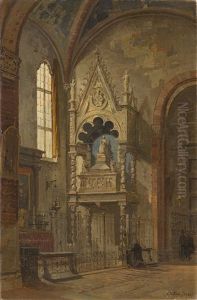 Interno Di Chiesa by Arturo Ferrari