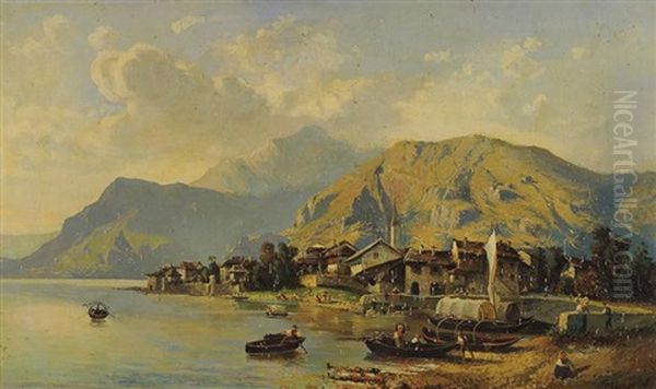 Animation Au Bord D'un Lac De Montagne - view 1