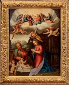 Sainte Famille Avec Saint Jean-baptiste Et Des Anges Tenant Les Instruments De La Passion by Gaudenzio Ferrari