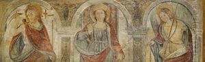Saint Barbara With Saint George And The Archangel Michael Within Painted Niches (fragment) by Gaudenzio Ferrari