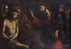 La Resurrection De Lazare by Giovanni Andrea de Ferrari