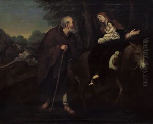 La Fuga In Egitto by Giovanni Andrea de Ferrari