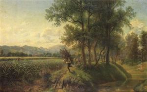 Cueillette Du Mais Et Porteur De Fagots by Giovanni Battista Ferrari