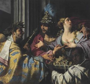 Agememnon Refusing To Allow Chryses To Ransom His Daughter Chryseis by Luca Ferrari