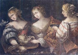Erodiade Con La Testa Del Battista by Luca Ferrari