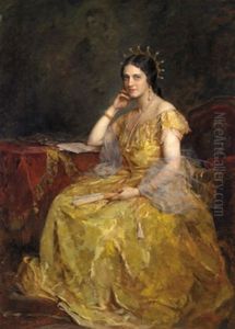 Reprasentatives Damenportrait by Arthur von Ferraris