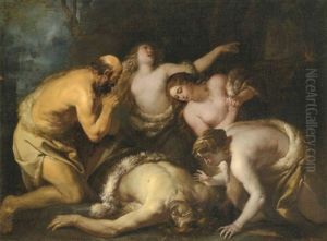 Adam And Eve Mourning The Death Of Abel (?) Or The Death Of Phaeton by Orazio Ferraro
