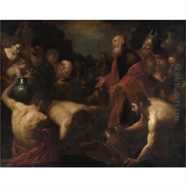 Moses Giving Water To The Israelites In The Desert - view 1