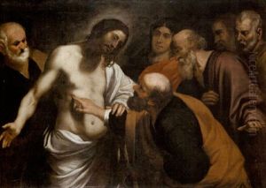 The Incredulity Of Saint Thomas by Orazio Ferraro