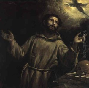 Der Heilige Franziskus Empf,ngt Die Wundmale Christi