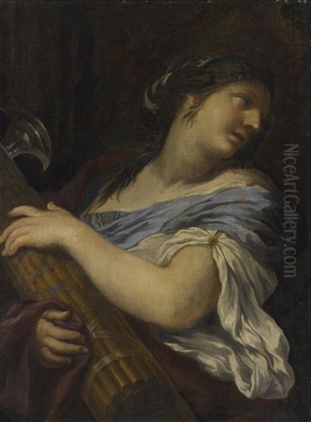Portrait Of A Lady, Half Length, Holding A Fasces - view 1
