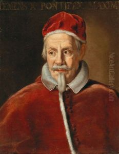 Portrait Of Pope Clement X Altieri by Ciro Ferri