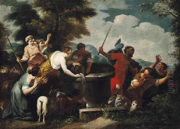 Moses Defending The Daughters Of Jethro - view 1