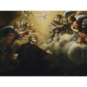 St. Philip Neri In Glory by Ciro Ferri