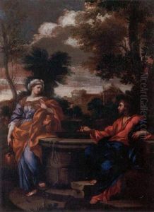 Christ And The Woman Of Samaria by Ciro Ferri