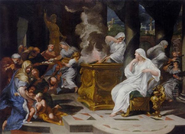 The Virgin Tending The Fire In The Temple Of Vesta - view 1