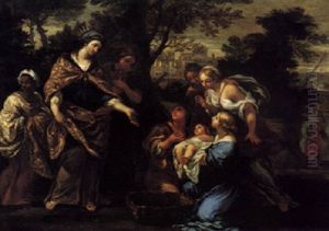 The Finding Of Moses by Ciro Ferri