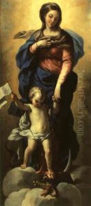 The Virgin And The Infant Christ Crushing The Serpent