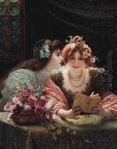 Whispers In The Library by Gabriel Joseph Marie Augustin Ferrier