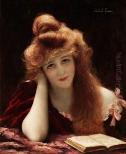 Lasande Flicka by Gabriel Joseph Marie Augustin Ferrier