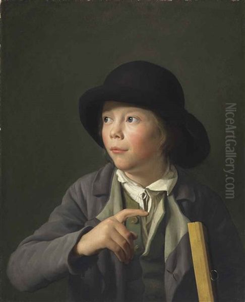 A Youth Wearing A Hat And Holding A Picture - view 1