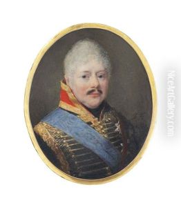 Louis, Duke Of Wurttemberg (1756-1817), In Military Uniform, Gold-trimmed Navy Coat With Red Collar And Gold Frogging