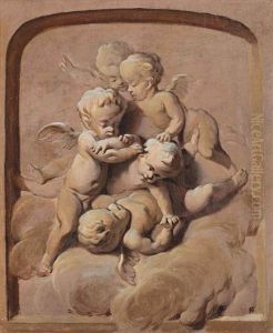 Putti Disporting by Francois Ferriere