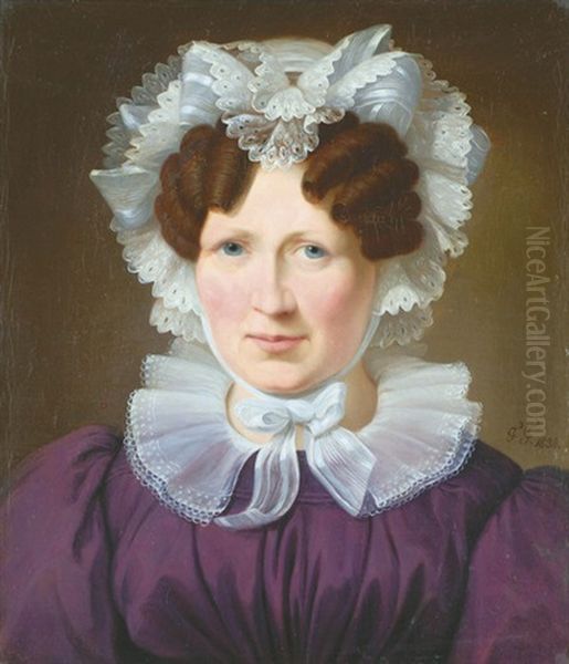 Brustbildnis Einer Dame In Violettem Kleid - view 1