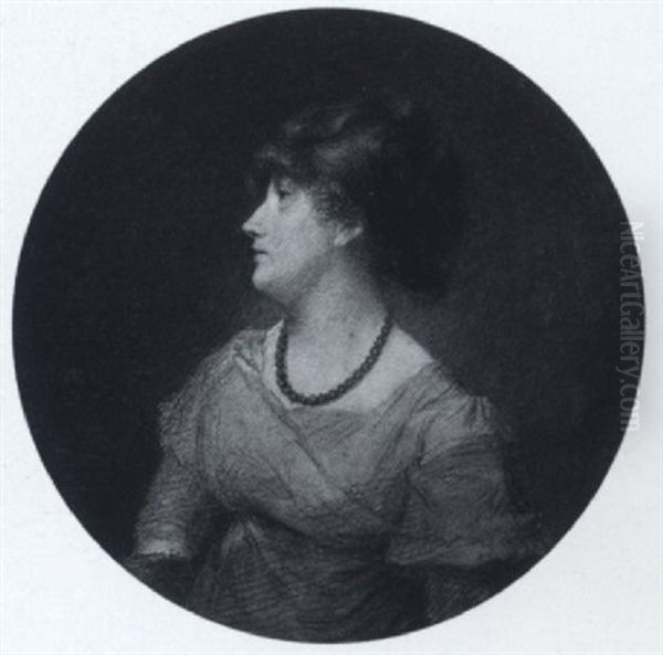 Lady Charlotte Susan Bury, Her Hair Upswept, Wearing Dress And Coral Necklace - view 1