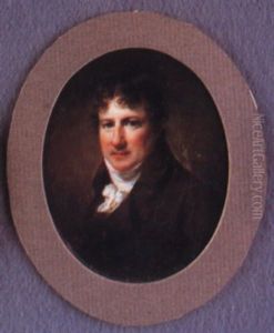 A Gentleman Wearing Brown Coat And Tied White Cravat by Francois Ferriere