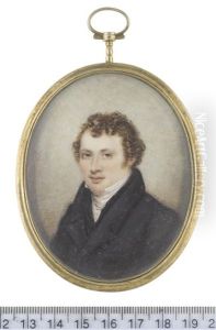 Charles James Beverly Frs (1786-1868) And His Wife, Harriet Beverly: The Former, Wearing Black Coat, Waistcoat, White Chemise And Stock (pair)