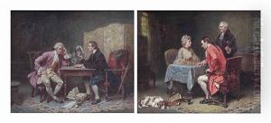 The Lecture; And The Chess Game by Jean-Leon Gerome Ferris