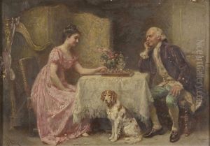 A Game Of Chess by Jean-Leon Gerome Ferris