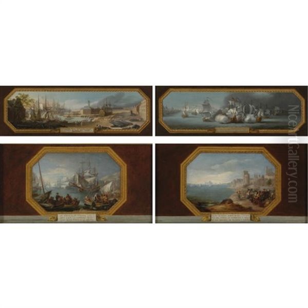 The Armada Of 1779: Four Scenes From The American War Of Independence (4 Works) - view 1