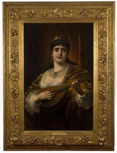 Jeune Femme A La Mandoline