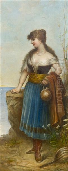 Woman With A Basket - view 1