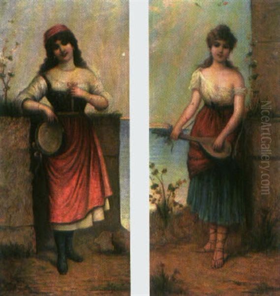 Tambourin-girl (+ Gitarrenspielerin; Pair) - view 1