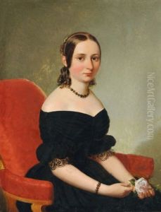 Portrait Of A Lady by Leopold Fertbauer